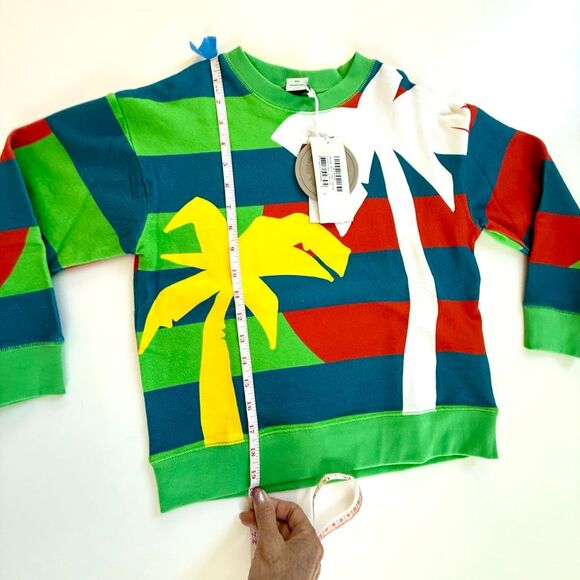 NWT Stella McCartney Kids Colorful Palm Tree Print Sweatshirt.  Size 8 - Picture 6 of 9